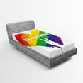 thumbnail image 1 of Ambesonne Pride Fitted Sheet, LGBT Colored Heart, Twin XL Size, Multicolor, 1 of 3