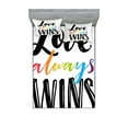 thumbnail image 1 of Ambesonne Pride Fitted Sheet & Pillow Sham Set, Love Always Wins Phrase, Full, Multicolor, 1 of 2