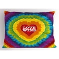 thumbnail image 1 of Ambesonne Pride Pillow Sham, Love Wins Tie Dye Effect, 36" X 20", Multicolor, 1 of 2