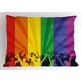 thumbnail image 1 of Ambesonne Pride Pillow Sham, People Celebrating Event, 26" X 20", Multicolor, 1 of 2