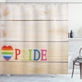thumbnail image 1 of Ambesonne Pride Shower Curtain, Heart Sign Colorful Love, 69"Wx70"L, Multicolor, 1 of 3