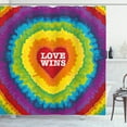 thumbnail image 1 of Ambesonne Pride Shower Curtain, Love Wins Tie Dye Effect, 69"Wx84"L, Multicolor, 1 of 3