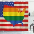 thumbnail image 1 of Ambesonne Pride Shower Curtain, USA Flag Gay Rights, 69"Wx70"L, Multicolor, 1 of 3