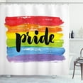 thumbnail image 1 of Ambesonne Pride Shower Curtain, Watercolor Art LGBT, 69"Wx70"L, Multicolor, 1 of 3