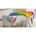 thumbnail image 1 of Ambesonne Pride Tablecloth Rectangular Table Cover, Heart Arrows Love Doodle, 60"x84", Multicolor, 1 of 4