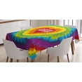 thumbnail image 1 of Ambesonne Pride Tablecloth Rectangular Table Cover, Love Wins Tie Dye Effect, 60"x90", Multicolor, 1 of 4