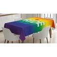 thumbnail image 1 of Ambesonne Pride Tablecloth Rectangular Table Cover, Vibrant Gender, 52"x70", Multicolor, 1 of 4