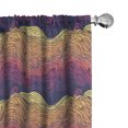 thumbnail image 1 of Ambesonne Psychedelic 4-Panel Curtains, Curly Waves Art, 56"x95", Quartz Apricot Dried Rose, 1 of 1