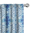 thumbnail image 1 of Ambesonne Psychedelic Window Curtains, Grunge Hip Folk Design, Each 28" W x 63" L, Pale Blue and Royal Blue, 1 of 4