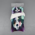 thumbnail image 1 of Ambesonne Psychedelic Bedding Set 3 Pcs, Psychedelic Panda, Twin, Grey White, 1 of 2