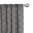 thumbnail image 1 of Ambesonne Psychedelic Curtains, 3D Optical Illusion Art, Pair of 28"x84", Charcoal Grey Eggshell, 1 of 3