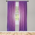 thumbnail image 1 of Ambesonne Psychedelic Curtains, Flower Life Vibrant, Pair of 28"x63", Fuchsia Purple, 1 of 2