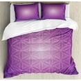 thumbnail image 1 of Ambesonne Psychedelic Duvet Cover Sets, Flower Life Vibrant, 2-Queen, Fuchsia Purple, 1 of 7