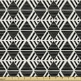 thumbnail image 1 of Ambesonne Psychedelic Fabric by the Yard Upholstery, Monochrome Boho Shapes, 5 Yards, Eggshell Charcoal Grey, 1 of 5