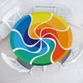 thumbnail image 1 of Ambesonne Psychedelic Fitted Round Tablecloth, Rainbow Spiral, 56"- 60" Diameter, Multicolor, 1 of 4