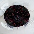 thumbnail image 1 of Ambesonne Psychedelic Fitted Round Tablecloth, Trippy Astro Rabbits, 56"- 60" Diameter, Dark Pink Petrol Blue, 1 of 5