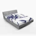 thumbnail image 1 of Ambesonne Psychedelic Fitted Sheet, Coconut Palm Tree, Queen Size, Indigo, 1 of 2