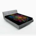 thumbnail image 1 of Ambesonne Psychedelic Fitted Sheet, Design Graphic, Queen Size, Multicolor, 1 of 2