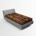 thumbnail image 1 of Ambesonne Psychedelic Fitted Sheet, Retro Funky Doodle, Twin Size, Multicolor, 1 of 2
