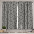 thumbnail image 1 of Ambesonne Psychedelic Kitchen Curtains, 3D Optical Illusion Art, 55"x30", Charcoal Grey Eggshell, 1 of 3