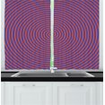 thumbnail image 1 of Ambesonne Psychedelic Kitchen Curtains, Hypnotic Spiral, 55"x45", Violet Orange, 1 of 1
