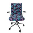 thumbnail image 1 of Ambesonne Psychedelic Office Chair Cover Stretchable High Back, Bicolour Abstract Roses, Charcoal Grey and Multicolor, 1 of 1