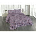 thumbnail image 1 of Ambesonne Psychedelic Quilted Bedspread Set 3 Pcs, Trippy Blossoming Boho, Twin, Dark Lavender Hot Pink, 1 of 4