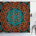 thumbnail image 1 of Ambesonne Psychedelic Shower Curtain, Floral Boho Hippie, 69"Wx75"L, Teal Orange, 1 of 5