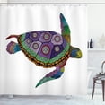 thumbnail image 1 of Ambesonne Psychedelic Shower Curtain, Sea Turtle Animal, 69"Wx75"L, Purple Orange Pink, 1 of 5