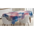 thumbnail image 1 of Ambesonne Psychedelic Tablecloth Rectangular Table Cover, Boho Dye Feathers, 60"x90", Pink Blue, 1 of 4