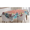thumbnail image 1 of Ambesonne Psychedelic Tablecloth Rectangular Table Cover, Geometric Blossom, 52"x70", Multicolor, 1 of 4