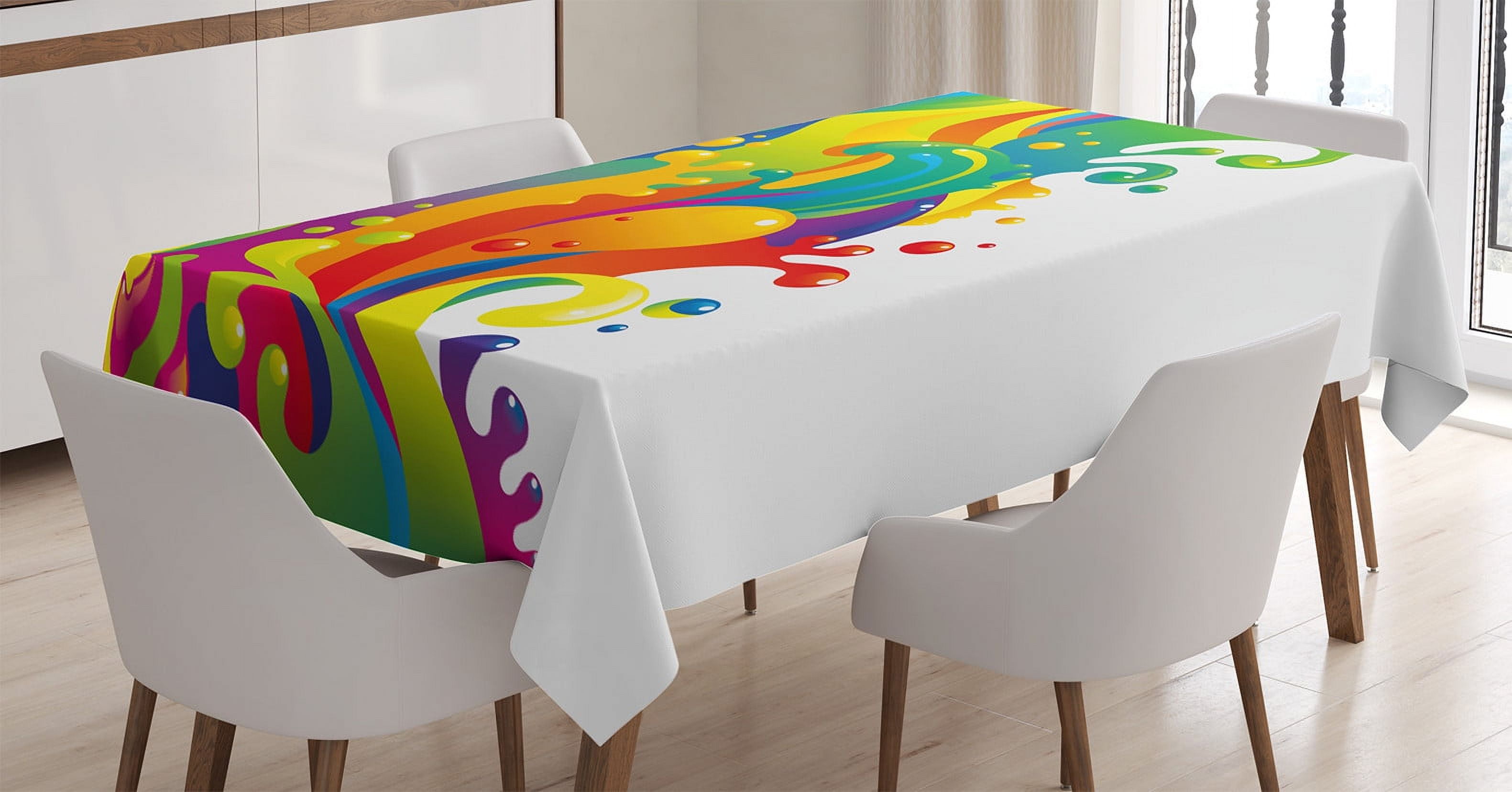 Rectangular Psychedelic Tablecloth Prints