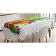 thumbnail image 1 of Ambesonne Psychedelic Tablecloth Rectangular Table Cover, Rainbow Splash, 52"x70", Multicolor, 1 of 4