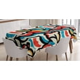 thumbnail image 1 of Ambesonne Psychedelic Tablecloth Rectangular Table Cover, Retro Modern Urban, 60"x90", Multicolor, 1 of 4