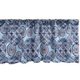 thumbnail image 1 of Ambesonne Psychedelic Window Valance, Ethnic Inspired Circles, 42" x 12", Indigo and Pale Blue, 1 of 2