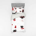 thumbnail image 1 of Ambesonne Pug Bedding Set 3 Pcs, Happy Sad Cool Dogs Pug, Twin XL, Black Red White, 1 of 3