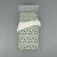 thumbnail image 1 of Ambesonne Pug Bedding Set 3 Pcs, Sitting Stretching Dog, Twin, Turquoise, 1 of 2