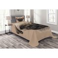 thumbnail image 1 of Ambesonne Pug Quilted Bedspread Set 2 Pcs, Pet Animal Art Design Dog, Twin Size, Tan Pale Brown, 1 of 3