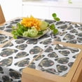 thumbnail image 1 of Ambesonne Pug Table Runner & Placemats, Cheerful Dogs Grunge Effect, Placemat 4 pcs + Runner 16"x72", Charcoal Grey Beige, 1 of 2
