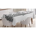thumbnail image 1 of Ambesonne Pug Tablecloth Rectangular Table Cover, Girl Holding Her Pug Love, 52"x70", Black Grey White, 1 of 3