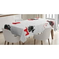 thumbnail image 1 of Ambesonne Pug Tablecloth Rectangular Table Cover, Happy Sad Cool Dogs Pug, 60"x90", Black Red White, 1 of 3