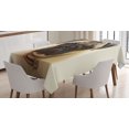 thumbnail image 1 of Ambesonne Pug Tablecloth Rectangular Table Cover, Pure Bred Dog Photograph, 60"x84", Pale Brown Black, 1 of 4