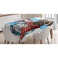 thumbnail image 1 of Ambesonne Pug Tablecloth Rectangular Table Cover, Sketch Style Dog Doodle, 60"x90", Ruby Blue, 1 of 4