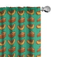 thumbnail image 1 of Ambesonne Pumpkin 4-Panel Curtains, Graphic Image of Sliced Pie, 56"x63", Sea Green Ginger, 1 of 1