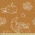 thumbnail image 1 of Ambesonne Pumpkin Fabric by the Yard Upholstery, Harvest Season Illustration, 10 Yards, Amber and Dark Peach, 1 of 5