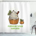 thumbnail image 1 of Ambesonne Pumpkin Spice Shower Curtain, Autumn Cupcake, 69"Wx84"L, Multicolor, 1 of 3