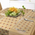 thumbnail image 1 of Ambesonne Puppy Table Runner & Placemats, Basenji Dogs and Paws Pattern, Placemat 4 pcs + Runner 14"x90", Brown Vermilion, 1 of 2