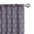 thumbnail image 1 of Ambesonne Purple Window Curtains, Monotone Design Romantic, Each 28" W x 95" L, Purple and White, 1 of 3