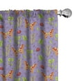 thumbnail image 1 of Ambesonne Purple Butterfly Curtains, Animal Leaf Art, Pair of 28"x95", Lavender Blue Pale Green, 1 of 4