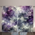 thumbnail image 1 of Ambesonne Purple Curtains 2 Panel Set, Abstract Crystal Cave Art, 108" x 96", Violet Pale Grey Dimgray, 1 of 2
